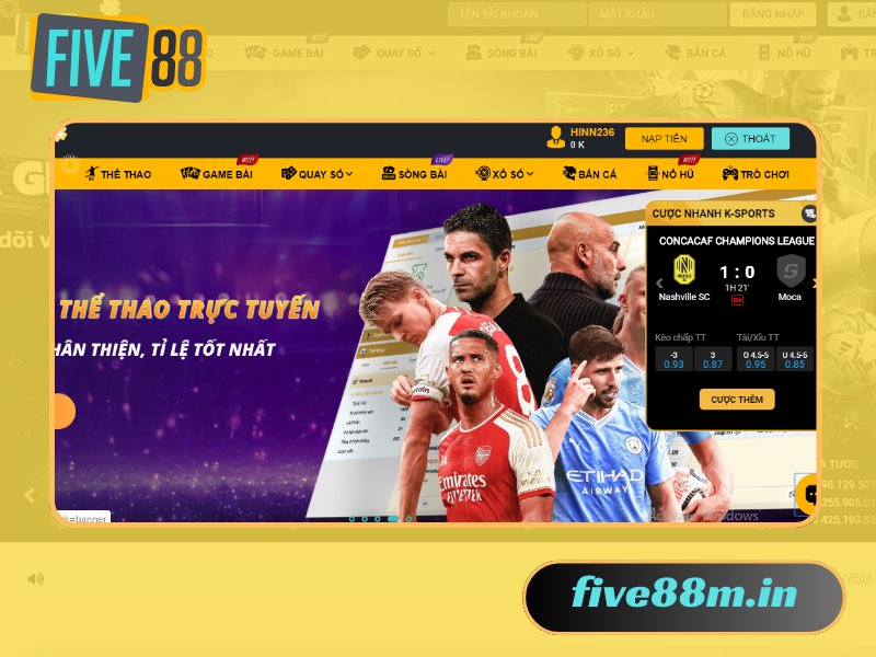 K-SPORTS Five88 khẳng định vị thế với rất nhiều ưu điểm